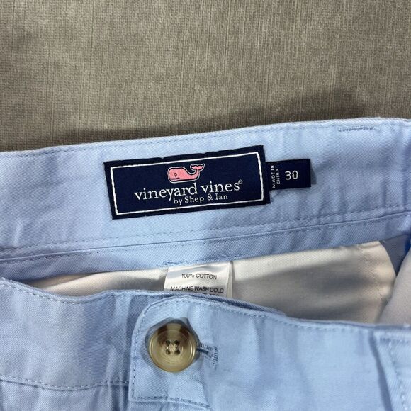 Vineyard Vines‎ Mens Size 30 Light Blue Chino Shorts - Picture 2 of 8